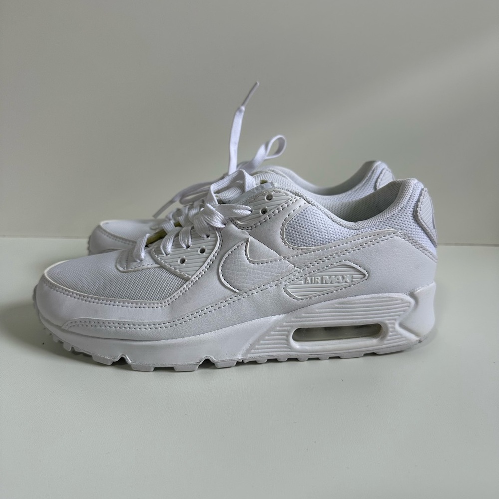 Nike Air Max 90 Triple White Wolf Grey CN8490-100 Size 7
